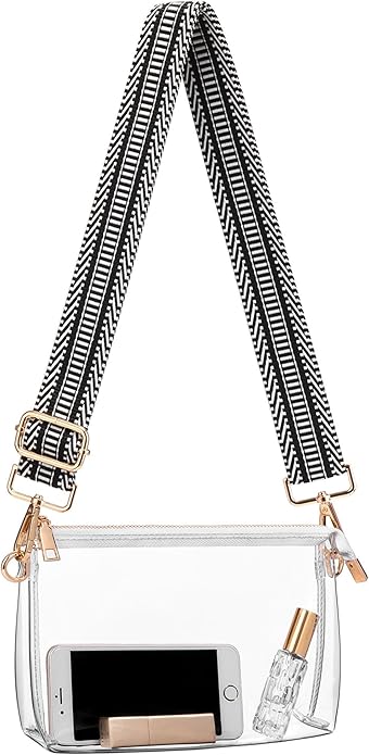BS-VOG Clear Purse for Women | Stadium Approved Crossbody Bag