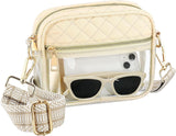 Clear Crossbody Bag Stadium Approved, Clear Bag for Stadium Events, Small Clear Purses for Women Stadium Crossbody