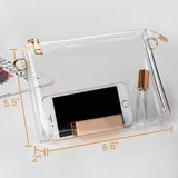 BS-VOG clear purse with elegant gold hardware, chic stadium approved handbag for women
