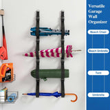 BS-VOG garage organization rack holding camping chairs and outdoor gear