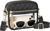 Stadium approved clear crossbody bag for women with adjustable strap