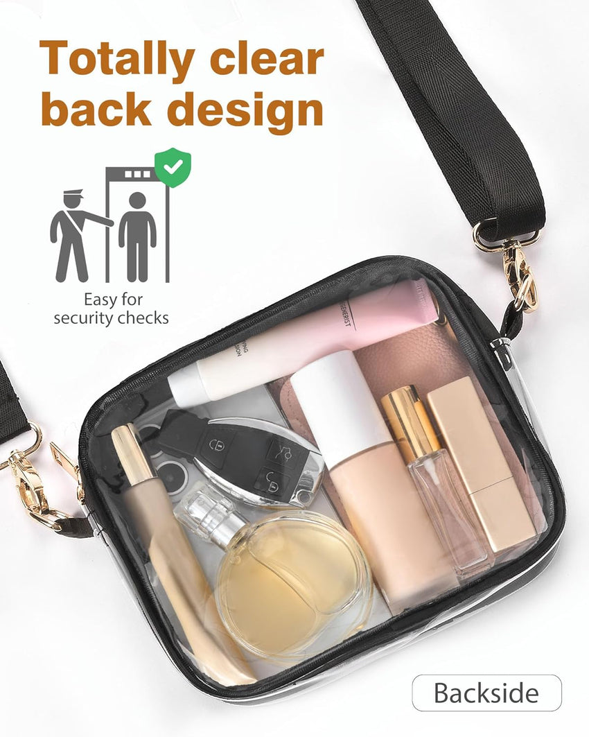 Clear crossbody purse for concerts, sports, festivals, and everyday use