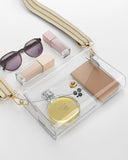 Durable waterproof PVC clear stadium purse with reinforced stitching